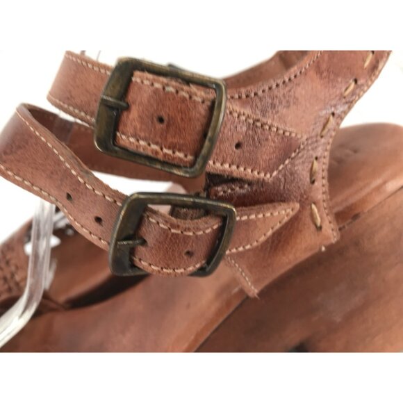 Bed Stu Kenya Platform Sandals Women's 11 Bown Leather Buckle Chunky Gladiator - Picture 3 of 15